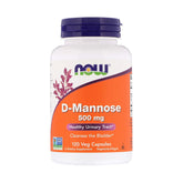 NOW Foods Supplements, D-Mannose 500 mg, Non-GMO Project Verified, Healthy Urinary Tract* 120 Caps 500 mg